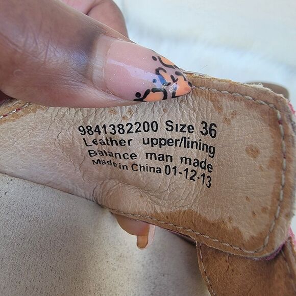 Dansko Sophie Leather Snake Print Red Sandals Clogs Double Strap Wmns 36 / US 6 - Picture 5 of 6